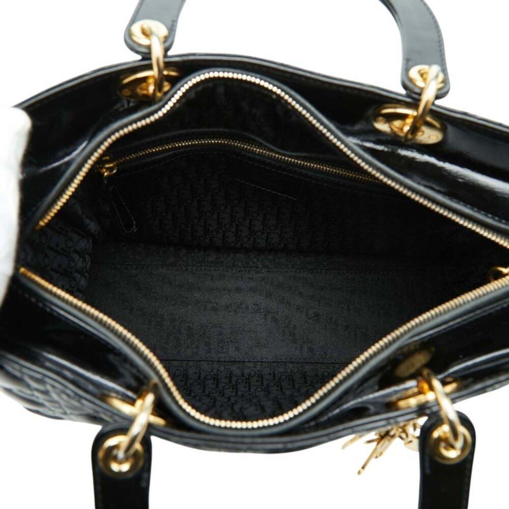 CHRISTIAN DIOR Black Leather Shoulder Bag - Picture 8 of 10